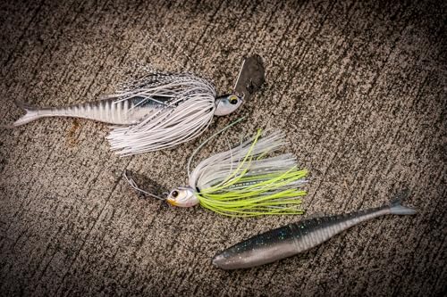 6th Sense - Jigsaw Bladed Jig for Bass Fishing, Vibrating Swim Jig, Reaction Bite Bait - color: Pro Green Shad, size: 1/4oz.