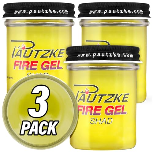 Pautzke Fire Gel Bait Scent Fishing Attractant, Long-Lasting Fish Scent Gel, Freshwater Saltwater Compatible, Strong Scent Trail, Easy Apply Lure Enhancer - color: 3-Shad