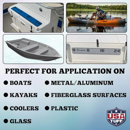 USATuff SeaDek EVA Foam Fish Measuring Ruler for Boat, Fishing, Kayak | Adhesive Backing Peel & Stick - 36" OliveGreen-Mocha - color: OliveGreen-Mocha, style: 36 inch