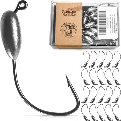 30/20/10 Pcs Tube Jig Heads for Bass Fishing, Tube Bait Worm Hooks rigs for Freshwater Saltwater, 5/16oz, 1/4oz, 3/16oz, 1/8oz - color: A5-1/4oz, 20 Pcs