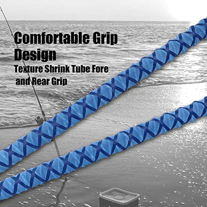 Fiblink Surf Spinning Fishing Rod Carbon Travel Surf Rod 2 Piece/3 Piece/4 Piece Spinning Fishing Rod 9'/10'/11'/12'/15' - style: 4pc 10ft---spinning