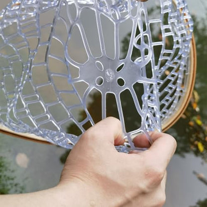 Fish Net Wood Frame Fly Fishing Landing with Soft Rubber Meshes for Catching and Release Easy to Use Light Weight Rubber Fishing