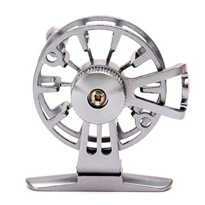 Full Metal Ultra-Light Former Ice Fishing Reels Wheel Fly Reel Aluminum Fly Little Inline Lightweight Rod and Combo Rods Accessories - color: Red