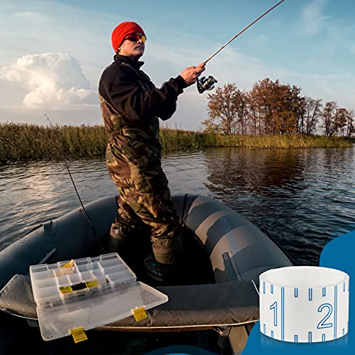 4 Pieces 40 Inch Fish Rulers Fish Measuring Tape Sticker for Boat Transparent Waterproof Adhesive Ruler Tape Fishes Measure Board for Fishing Accessories(Blue) - color: Blue