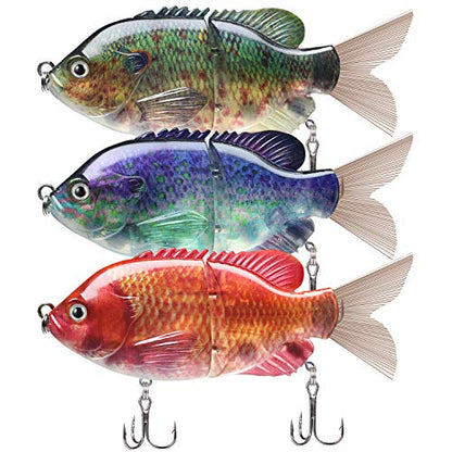 TRUSCEND Swimmax Easy Catch Fishing Lures with BKK Hooks, Wiggling, Vibrating, Rattling and Gurgling for More Bite, Heavy-Duty Dyneema Fiber Jointed Swimbaits for Bass, Trout, Walleye, Crappie, Pike - color: I-4.7",0.8oz