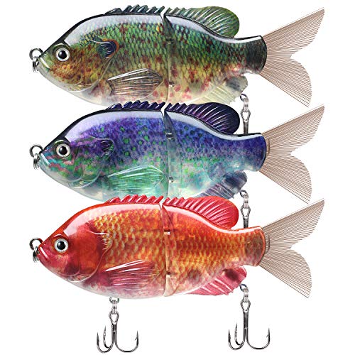 TRUSCEND Swimmax Easy Catch Fishing Lures with BKK Hooks, Wiggling, Vibrating, Rattling and Gurgling for More Bite, Heavy-Duty Dyneema Fiber Jointed Swimbaits for Bass, Trout, Walleye, Crappie, Pike - color: I-4.7",0.8oz