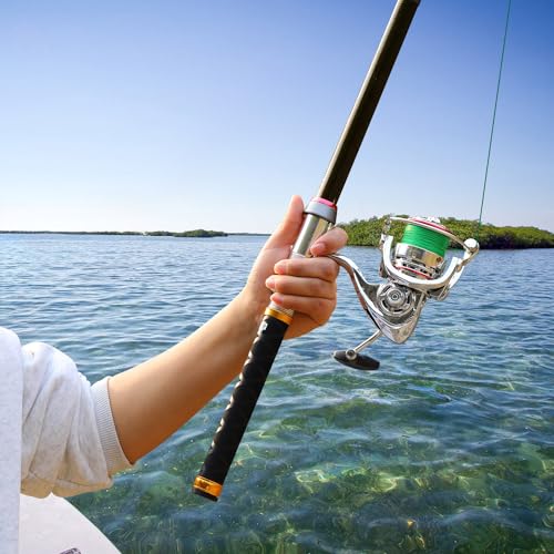 Sougayilang Saltwater Spinning Reel,CNC Aluminum Spool,Max Drag 33LB,Oversize Grip,5.5:1 Gear Ratio, 11+1 Stainless-Steel BB, Freshwater Fishing Reel. - color: SW2500