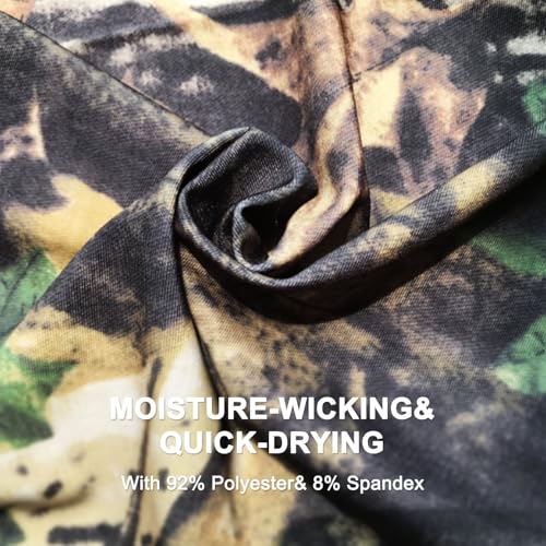 Camo Face Mask & Neck Gaiter - UV Sun Protection, Cooling for Men & Women - Hunting, Fishing, Cycling, Hiking - color: Camo B