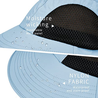 Sun Hat for Men Women with Neck Flap,UPF 50+ UV Protective Hiking Fishing Hats,Wide Brim Sun Hat for Women&Men - color: 1pack-blue