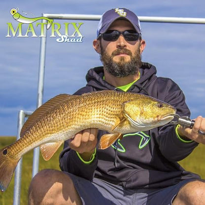 Fishing Lures for Speckled Trout, Redfish, Bass - Louisiana Paddle Tail Swimbaits for Freshwater and Saltwater - color: Lemon Head