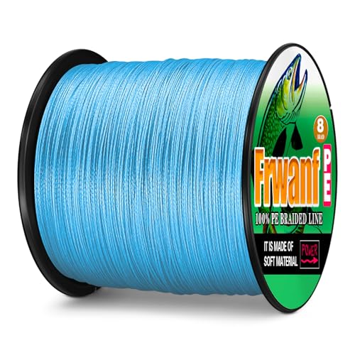 Braided Fishing Line 8 Strands of Super Strong PE Fishing line Extreme Power Fishing Braided line is Used for Saltwater and Freshwater Fishing - color: Blue, size: 6LB 0.10MM-109Yds