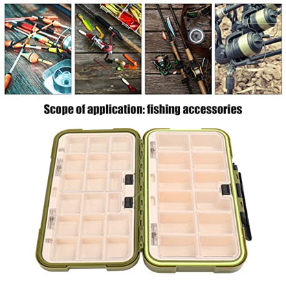 RiToEasysports Fishing Box PP Tackle Box Organizer with Transparent PC Inner Cover Lever Side Lock Sliding Switch and Movable Inserts for Fishermen Boat Kayak Shore Storage ([Large size] 20*12*5 cm) - size: [Large size] 20*12*5 cm