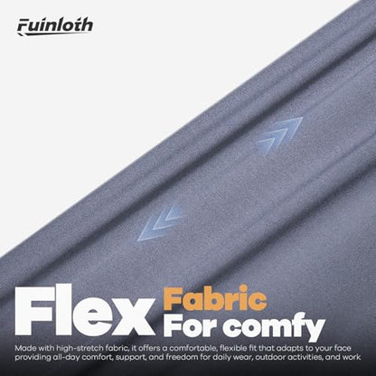 Fuinloth Neck Gaiter, 6 Pack Cooling UV Protection Bandana Face Mask Gator | Breathable Sweat Wicking, UPF 50, Sun Wind Dust Shield, Quick Dry & Washable, 95% Polyester 5% Spandex - color: Black+blue+green+gray+light Gray+navy