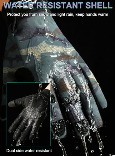 SUJAYU Fishing Gloves Men & Women, Ice Fishing Gear Hunting Gloves for Men Cold Weather, Kayak Gloves Fly Fishing Gear Cold Weather Hunting Gear - color: Black, size: X-Large