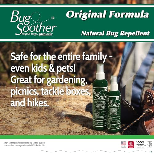 Bug Soother Natural Insect Repellent Spray, DEET-Free Family Pack (4 Count) | Plant Based | Repels Mosquitos, Gnats & No See'ums | Family Safe | Made in the USA - color: Small Family Pack