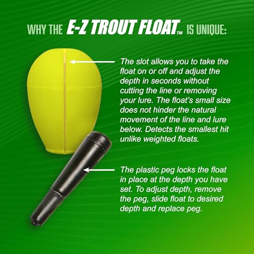 Trout Magnet E-Z Trout Floats - 36 Easy to Adjust Slotted Fishing Bobbers - Freshwater and Saltwater Teardrop Fishing Strike Indicators - Made in The USA by Leland's Lures - Ultra-Responsive Floats - size: 36 pack