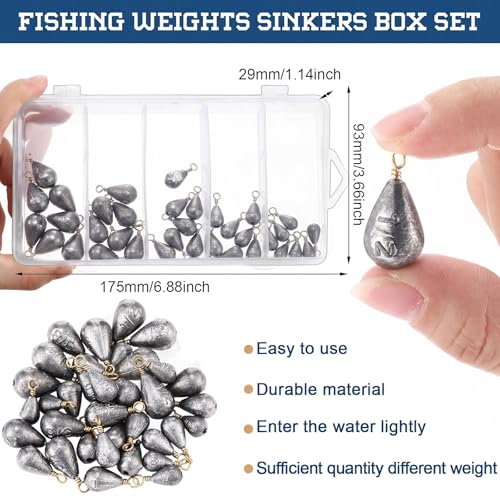 Bass Casting Swivel Bell Sinkers Fishing Weights Drop Shaped Fishing Sinkers Catfish Weights for Ocean Saltwater Surf Bass Casting Gear Tackle - size: 1/2oz 3/8oz
