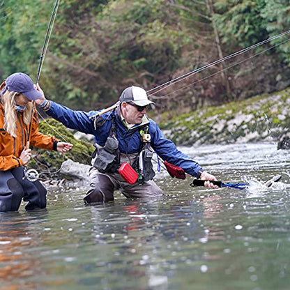UFISH Trout Fishing Net for Freshwater and Saltwater Fishing, Fish Landing Net with Rubber Mesh for Fly Fishing, Kayak, Bass, Steelhead, Trout Fishing, Fish Net with Non-Slip Handle for Fishing