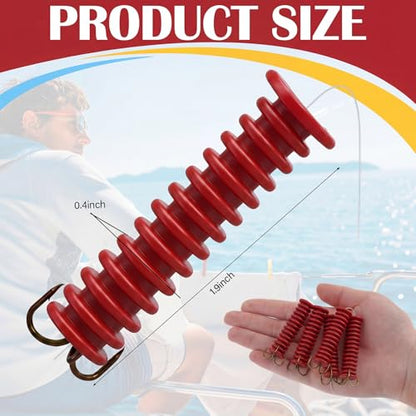 Soulchen Dip Bait Worms for Catfish Soft Swimming Lures for Catfish with Trident Hook Plastic Swim Baits Freshwater/Saltwater Plastic Swimming Lures - color: Red