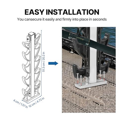 Fishing Rod Holder for Boat, Crappie Rod Holder for Transportation & Storage，Heavy Duty Angler Accessory for Fishing Boat & Pontoon boat (8 Rod) - style: 8 Rod Holder