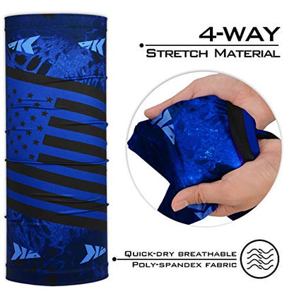 KastKing Sol Armis Neck Gaiter - UPF 50 Face Mask - UV Sun Protection Mask for Men & Women, Fishing, Hiking - color: G: Blue Patriot (Size: 19"x9.5"), size: One Size