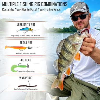 THKFISH 130PCS Compact Fishing Tackle Kit, All-in-One Fishing Gear Lure Bait Accessories Kit for Freshwater Bass Trout, Perfect Father Day Gifts for Men Dad Anglers