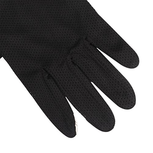 JIAHG Women Men's Driving Gloves Summer UV Sun Glove Non Slip Touchscreen Cotton Gloves Outdoor Sunblock Mittens for Cycling - color: Mesh-Black Full Finger