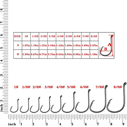 1#-8/0# Offset Octopus Hooks Rig, Fishing Wire Leader -Heavy Duty Stainless Steel Wire Line Leaders with Rolling Swivel and Barb Hooks, Fishing Lure Bait Rig Saltwater… - size: 1/0#