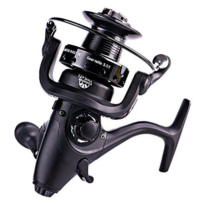 Sougayilang Spinning Fishing Reel 12+1BB Metal Body Smooth Carp Spinning Reels for Saltwater Freshwater Fishing - color: BE5000
