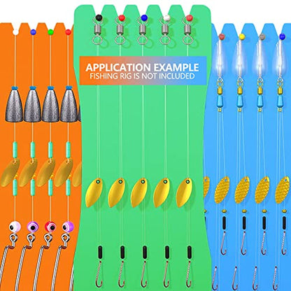 SAMSFX Fishing Leader Line Holder Foam Board Snelled Hook Keeper with Retaining Pins Accessories Pack of 10 - color: 16 x 6cm(10PCS), Pins Included