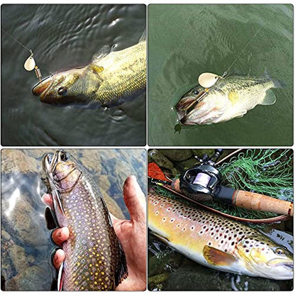 Dr.Fish 1310 Pieces Spinner Making Kit Lure Making Suppies Walleye Rig Spinner Blades Lure Bodies Floats Spinnerbait Shafts Accessories Freshwater Bass Materials
