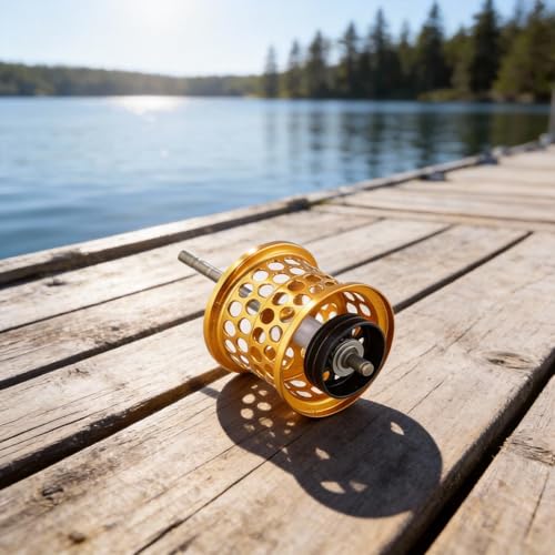 FABULETTA Spool for Casting Reel, Lightweight Aluminum Bobbin, Compatible with Tatula SV TW/SV-100, 4 Colors, Fishing Reel Parts Repair(golden) - color: golden