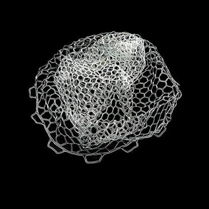 Rubber Fishing Net Replacement Hook Resist Fishing Nets for Fly Fish Landing Net, Trout Nets,Rubber Mesh Bag 4 Size - color: White, size: M:Fits Hoop15.7" - 17"|Net Dia. 15.7"|/Depth 17"