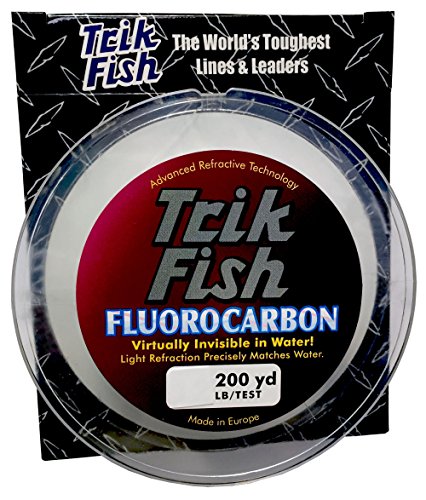 TrikFish Fluorocarbon Fishing Line – Fluoro Fishing Line for Freshwater & Saltwater Fishing – Ultra Strong, Virtually Invisible Underwater, and Smooth Casting – Premium Clear Fishing Line - size: 200 Yards, style: 15lb Test