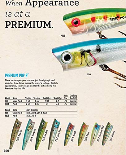 Rebel Lures Pop-R Topwater Popper Fishing Lure, Baby Bass, Super Pop-R (5/16 oz), One Size