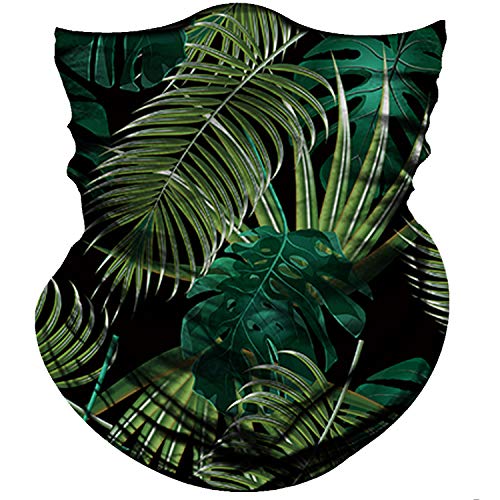 Obacle Seamless Face Mask Rave Bandana Men Women for Dust Sun Wind Protection - color: Banana Leaf Green