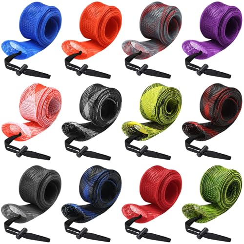 Woanger Lengthen Fishing Rod Sleeve Socks Covers Braided Mesh Rod Protector Fishing Tools Accessories for Bait Casting Sea - size: 67 x 0.18"