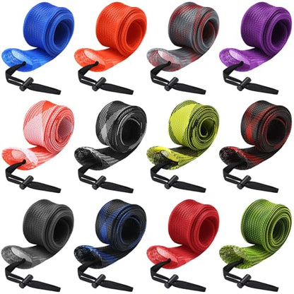 Woanger Lengthen Fishing Rod Sleeve Socks Covers Braided Mesh Rod Protector Fishing Tools Accessories for Bait Casting Sea - size: 67 x 0.18"