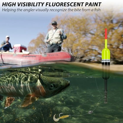 THKFISH Fishing Bobbers Fishing Floats and Bobbers Slip Bobbers for Fishing Balsa Floats Crappie Fishing Bobbers Fixed Bobber (1.5"X0.59"X5.4") (2.5"X0.59"X5.4") - color: 2.5"X0.59"X5.4"-10pcs