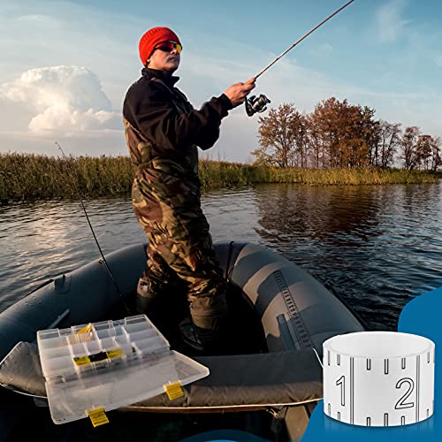 4 Pieces 40 Inch Fish Rulers Fish Measuring Tape Sticker for Boat Transparent Waterproof Adhesive Ruler Tape Fishes Measure Board for Fishing Accessories(Black) - color: Black
