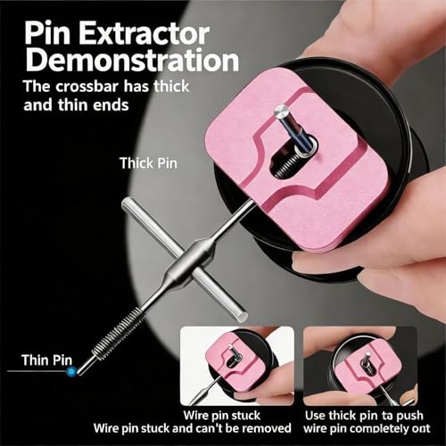 Fishing Reel Cleaning, Repair & Maintenance Kit, 30-in-1 Precision Electric Screwdriver Set for Spinning & Baitcasting Reels - color: Pink