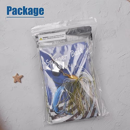 Spinnerbait Fishing Lures Kit - 6/12pcs Bass Fishing Buzzbait Lures Spinner Baits for Bass Trout Pike Salmon Multicolor Swimbait Buzz Bait Metal Spinner baits Swim Jigs Freshwater Saltwater - color: Style A-12pcs