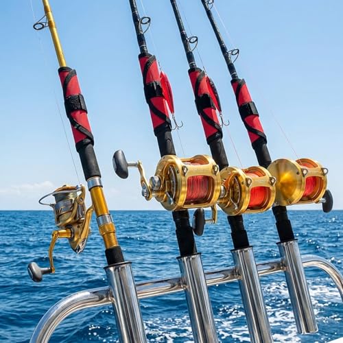 6 Pcs Fishing Lure Wraps Lure Sleeves Lures Wraps for Fishing Rod, Safe Bait Storage Lures Covers Keeps Fishings Safe Easily See Bait Shield with Hook and Loop Fastener Rod Covers Hook Cover