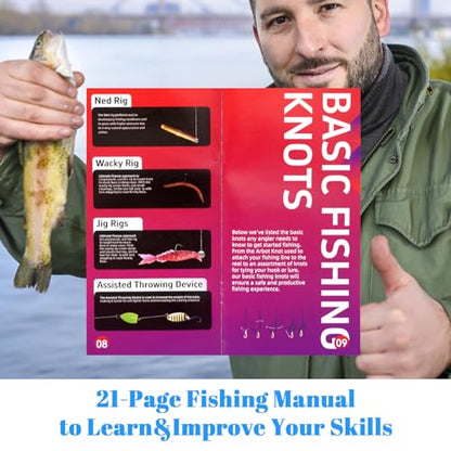 FONMANG Fishing Lures - Tackle Box with Tackle Included, Fishing Kit with VIBs, Frogs, Minnows, Soft Baits, Hooks & Weights Accessories, Freshwater Lure Kit for Bass Walleye Trout - color: F4-153pcs Fishing Lure Kit