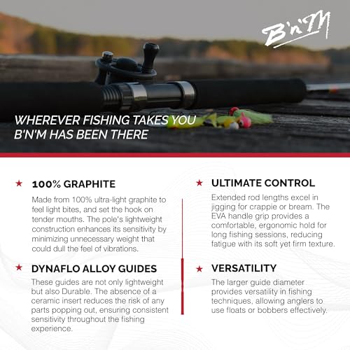 B'n'M 2 Piece Bucks Graphite Jig Pole - size: 11 feet