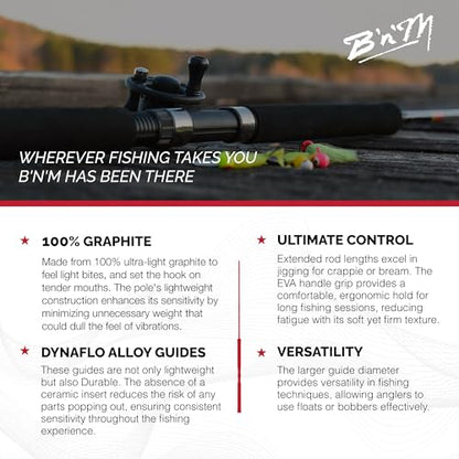 B'n'M 2 Piece Bucks Graphite Jig Pole - size: 11 feet