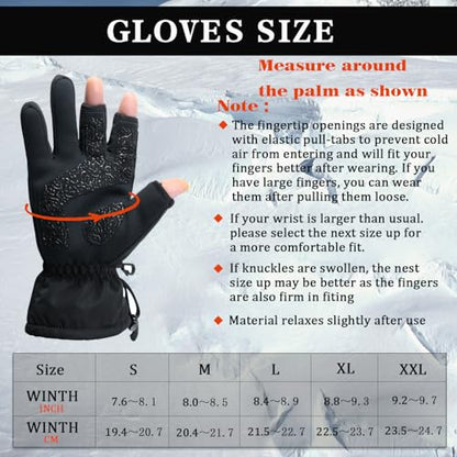 Drasry Neoprene Palm Ice Fishing Gloves 3-Cut Fingers Warm for Men and Women Cold Weather Insulated Great for Winter Fly Fishing Photography Running Shooting Hunting Hiking - size: Medium