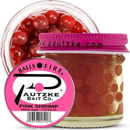 PAUTZKE'S PPNKSHR Balls O'Fire Salmon Fishing Equipment, Pink Shrimp, 1 oz