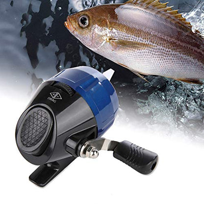 Fishing Wheel Portable Spincast Fishing Reel Slingshot Outdoor Shooting Harpoon Dart Reel - color: blue