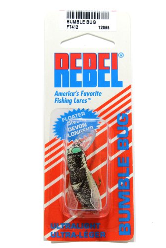 Rebel Lures Bumble Bug Topwater / Crankbait Fishing Lure, 1 1/2 Inch, 7/64 Ounce - color: Horse Fly